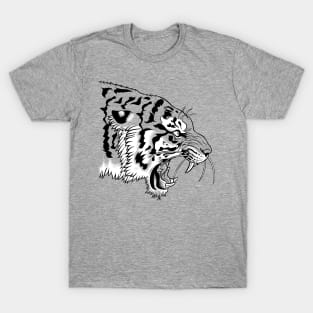 Angry tiger with India ink T-Shirt